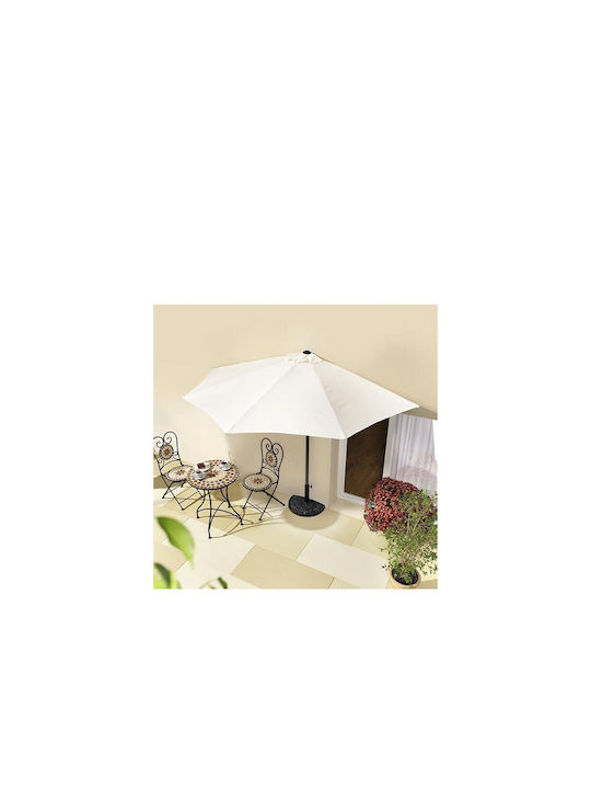 Umbrella Floor Round Metal White D1.35m