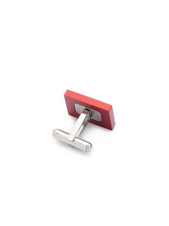 Hugo Boss Cufflinks of Steel Red