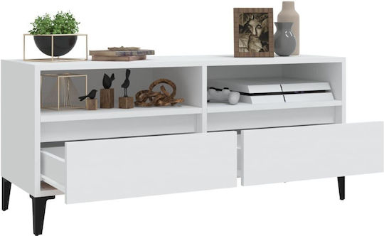 Έπιπλο Τηλεόρασης Λευκό Μ100xΠ34.5xΥ44.5cm
