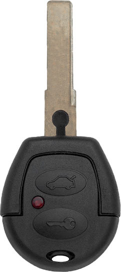 Car Key Cover Case made of with 2 Buttons for VW in Black Color