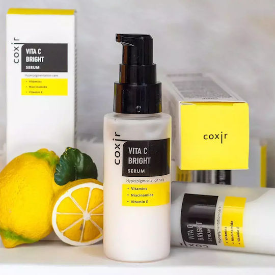 Coxir Vita C Bright Ενυδατικό & Αντιγηραντικό Serum Προσώπου με Βιταμίνη C & Νιασιναμίδη για Αποτοξίνωση & Λάμψη 50ml