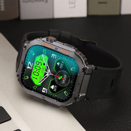 Aoke K57 Pro Смартчасовник с Пулсомер (Черен)