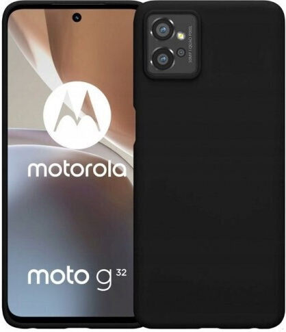 3MK Matt Back Cover Σιλικόνης Μαύρο (Moto G32)