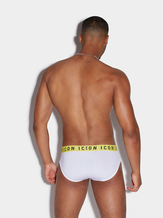 Dsquared2 Be Icon Σλιπ White/Yellow