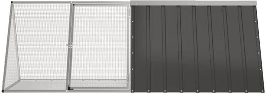 vidaXL 171536 Galvanized Steel Cage for Rabbits 201.5x80.5x71cm