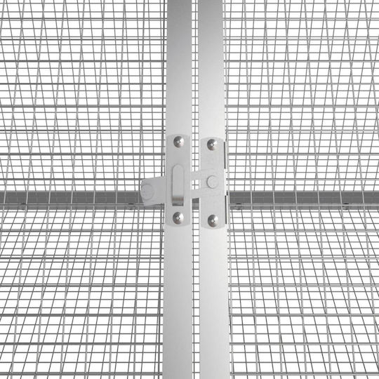 vidaXL 171536 Galvanized Steel Cage for Rabbits 201.5x80.5x71cm