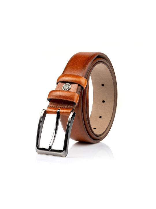 Boxer Men's Leather Belt Tabac Brown