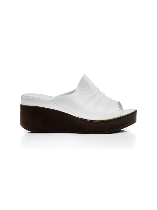 Boxer Anatomic Women's Leather Platform Shoes White