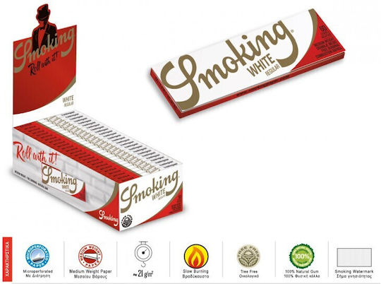 Smoking White Regular Χαρτάκια Στριφτού Τσιγάρου 60 φύλλα 50τμχ