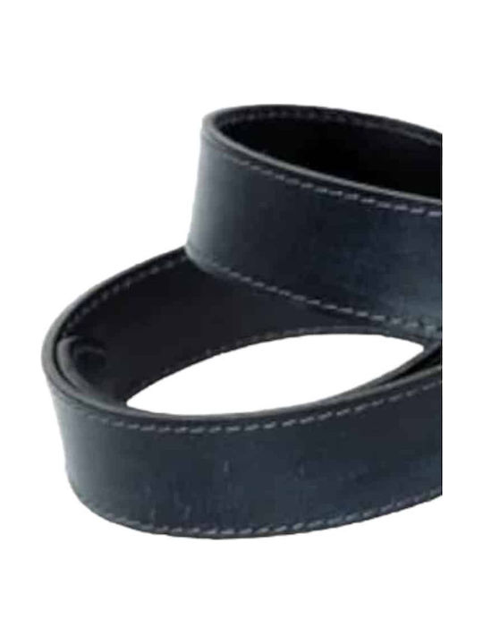 Men's Belt Leather Navy Blue