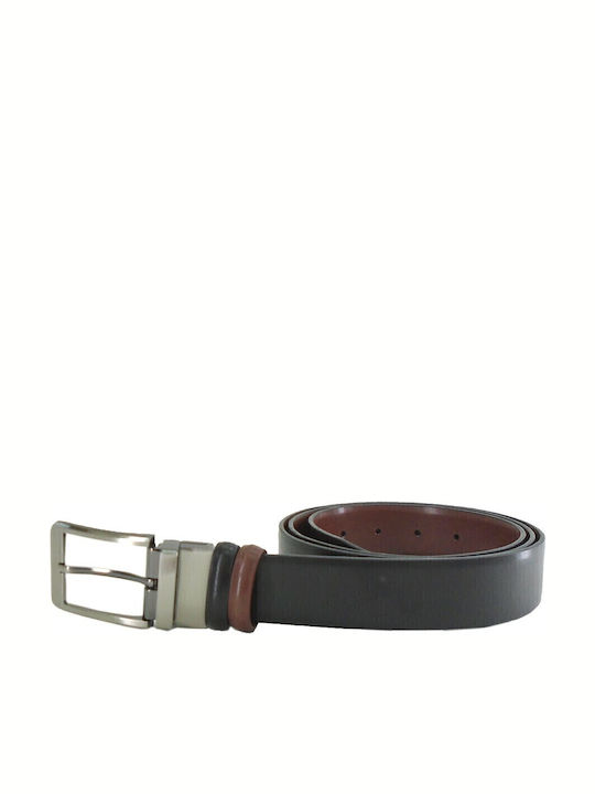Men's Belt Leather Double Sided Brown