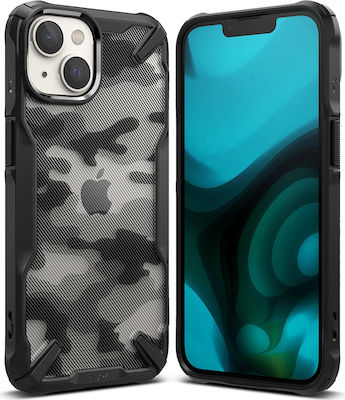 Ringke Fusion X Silicone Back Cover Camo Black (iPhone 14)