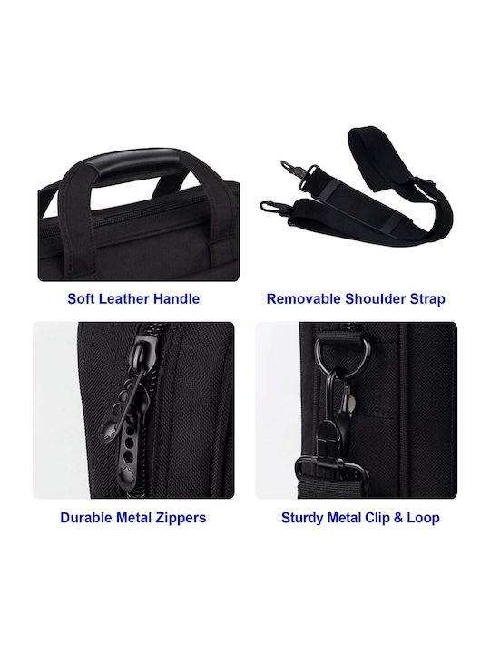 Taygeer 1073 Messenger Waterproof Bag for 17" Laptop Black
