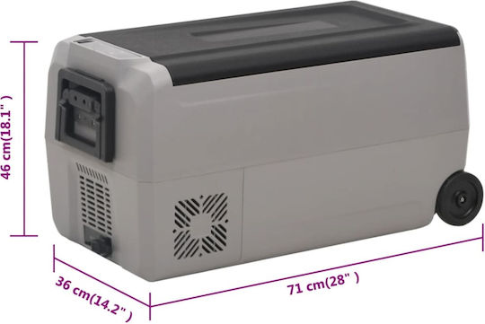 vidaXL Φορητό Ψυγείο 50lt Μαύρο