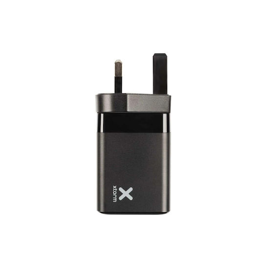 Xtorm Φορτιστής με Θύρα USB-A και Θύρα USB-C και Καλώδιο USB-C - Lightning 20W Μαύρος (XA022U)