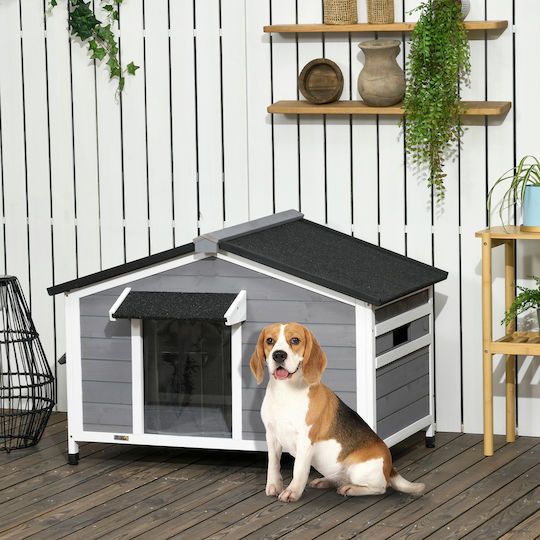 Pawhut Dog House Plastic Outdoor Gray 109x79x72cm