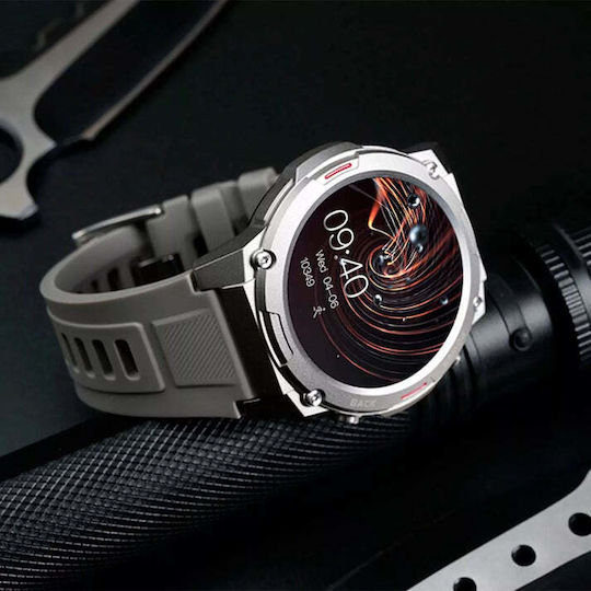 HiFuture FutureGo Mix 2 Stainless Steel Smartwatch με Παλμογράφο (Γκρι)