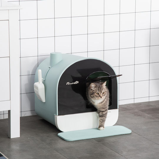 Pawhut sand Cat Toilet Closed with Filter Green L43 x W44 x H47cm