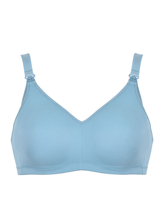 Naturana Maternity & Nursing Sports Bra with Clips Light Blue