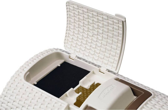 Curver Katzentoilette Geschlossen mit Filter Weiß L51 x B38.5 x H39.5cm