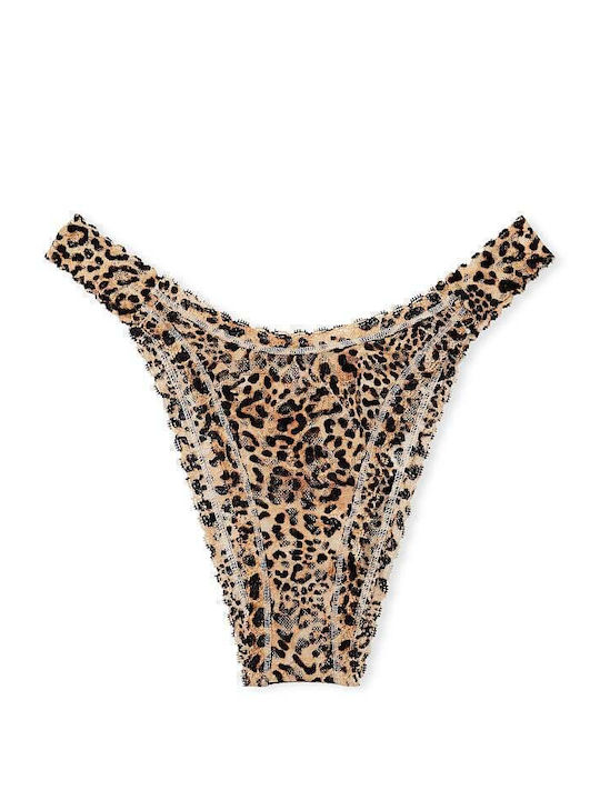Femeie Slip cu Dantelă Animal Print