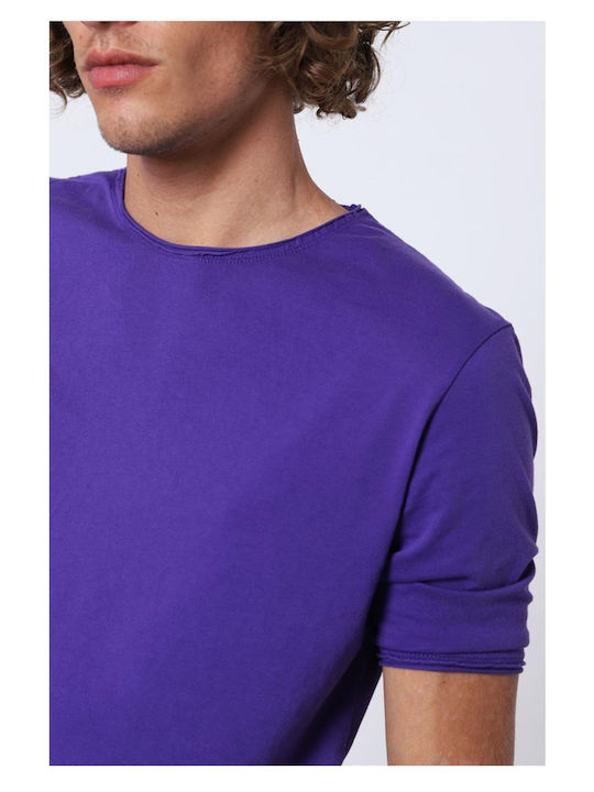 Purple blouse with side seam on the back