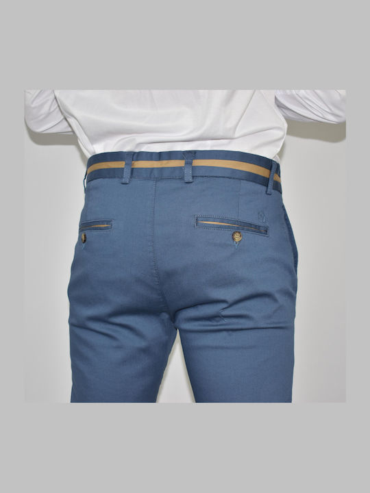 Trousers Elastic in Slim Fit Blue