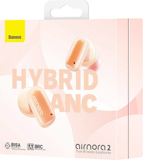 Baseus Air Nora 2 In-Ear Bluetooth-Freisprecheinrichtung Kopfhörer mit Ladeetui Orange