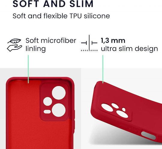 KWmobile Rubberized Back Cover Silicon 1.3mm Sweet Cherry (Redmi Note 12 5G / Poco X5 5G)