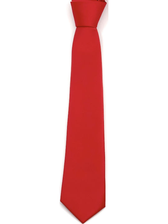 Legend Accessories Σετ Ανδρικής Γραβάτας Μονόχρωμη σε Κόκκινο Χρώμα