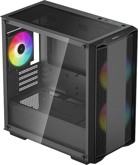 Deepcool CC360 ARGB Gaming Mini Tower Κουτί Υπολογιστή με Πλαϊνό Παράθυρο Μαύρο