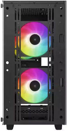 Deepcool CC360 ARGB Gaming Mini Tower Κουτί Υπολογιστή με Πλαϊνό Παράθυρο Μαύρο
