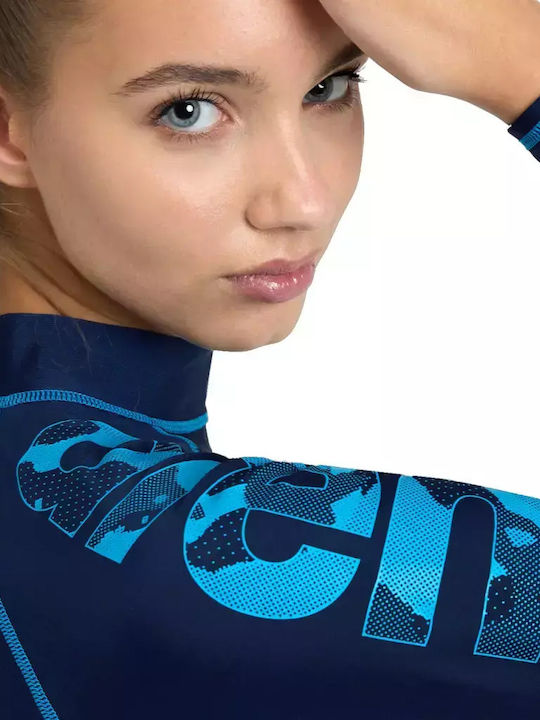 Arena Rash Vest Women's Long Sleeve Sun Protection Shirt Blue