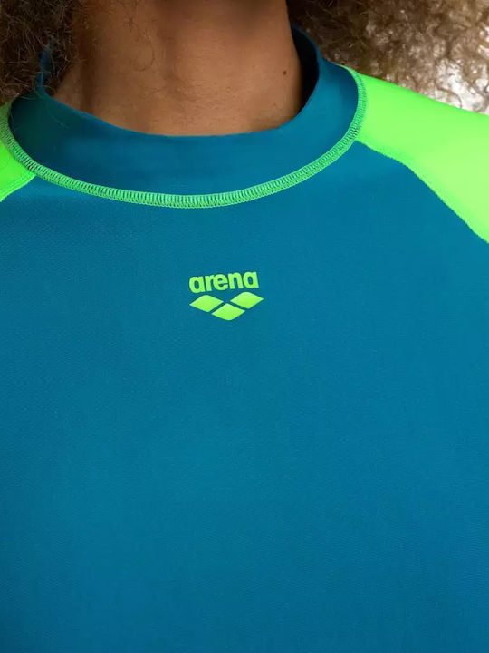 Arena Rash Vest Γυναικεία Κοντομάνικη Αντηλιακή Μπλούζα Πράσινη