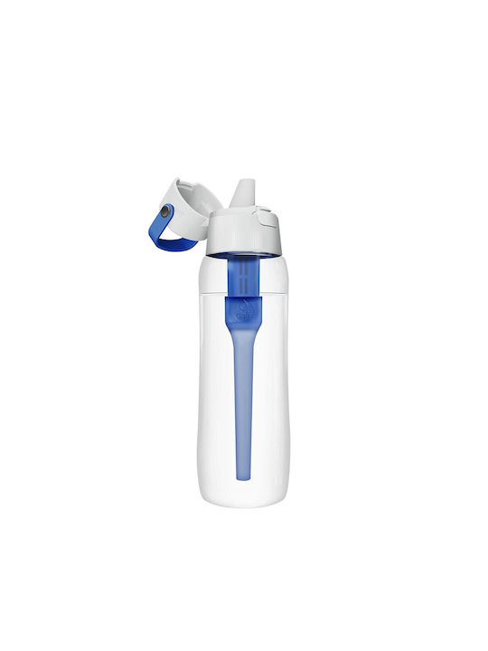 Dafi Solid Παγούρι με Καλαμάκι και Φίλτρο 700ml Μπλε