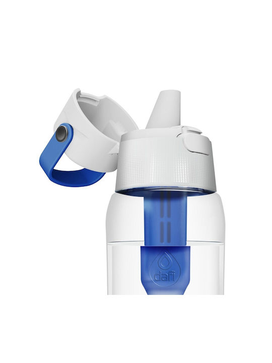 Dafi Solid Παγούρι με Καλαμάκι και Φίλτρο 700ml Μπλε