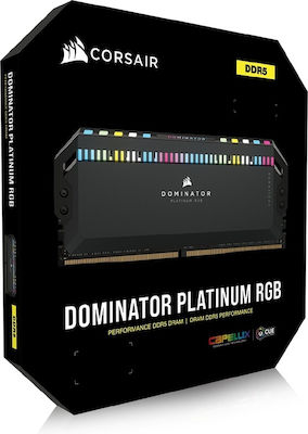 Corsair Dominator Platinum RGB 64GB DDR5 RAM με 2 Modules (2x32GB) και Ταχύτητα 6600 για Desktop