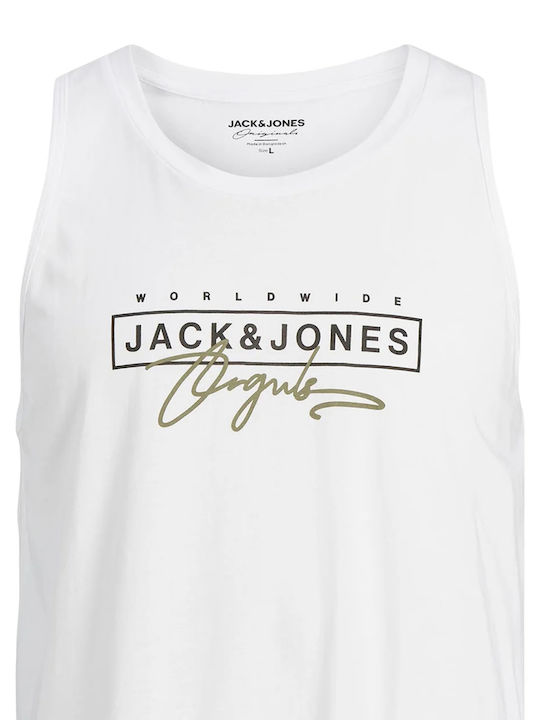 Jack & Jones Splash Branding Ανδρική Μπλούζα Αμάνικη Bright White