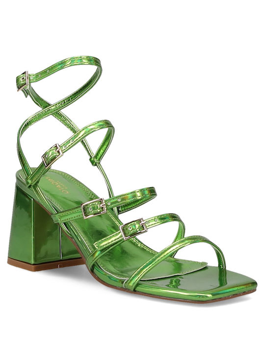 Migato Women's Sandals with Ankle Strap Green