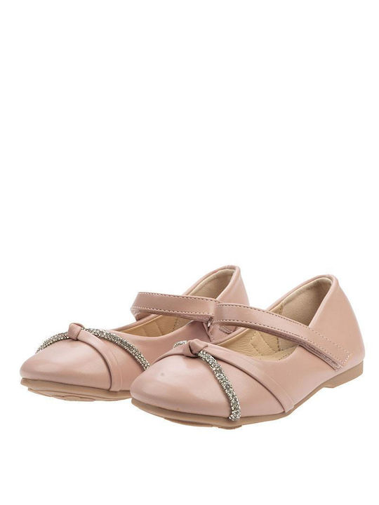 Meridian Kids Ballerinas with Hoop & Loop Closure Pink