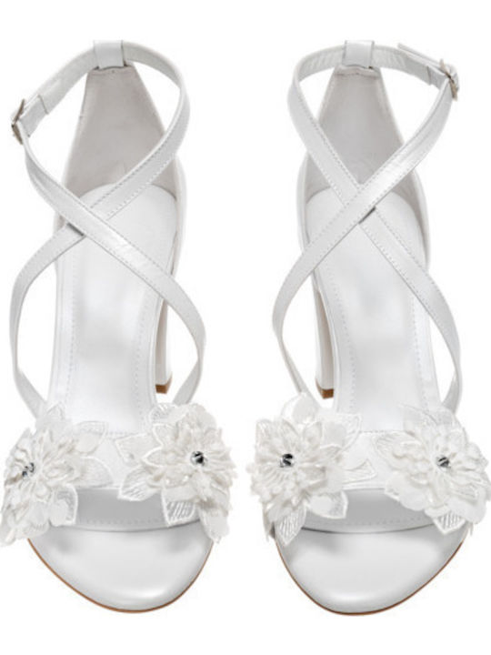 Leder Sandalen Weiß