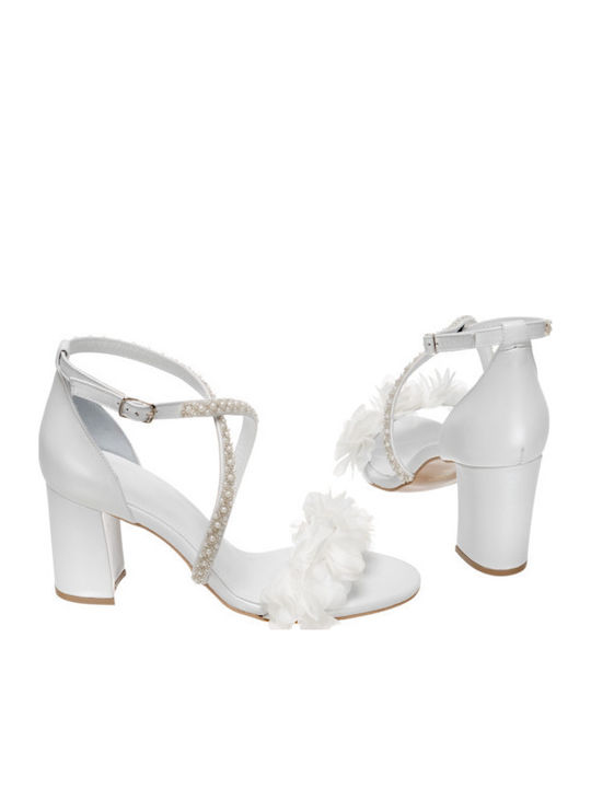 Leder Sandalen Weiß