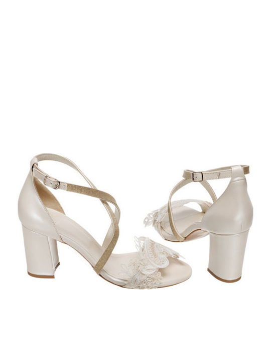 Leder Sandalen Beige