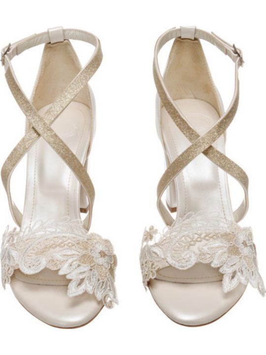Leder Sandalen Beige