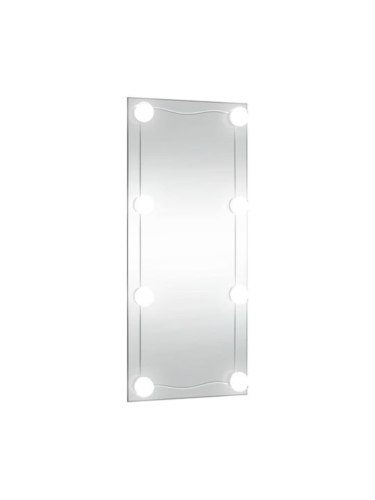 vidaXL Rechteckiger Badezimmerspiegel LED 30x80cm Weiß