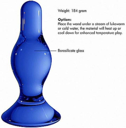 Shots Chrystalino Classy Glass Anal Plug Blue