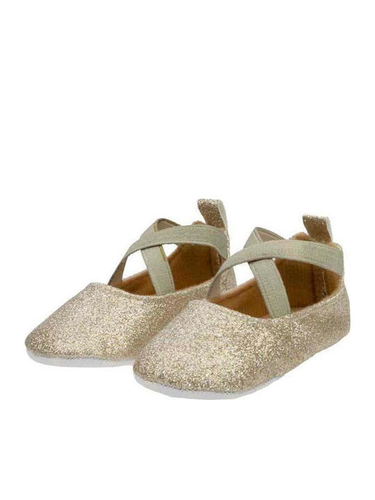 Meridian Shoes Βρεφικές Μπαλαρίνες Αγκαλιάς Χρυσές