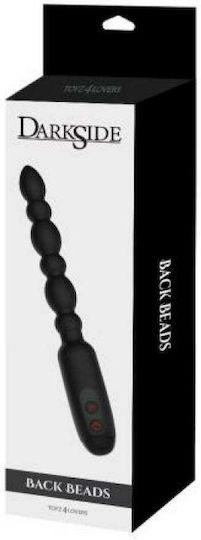 Toyz4lovers Back Beads Πρωκτικές Μπίλιες με Δόνηση Μαύρες 17cm