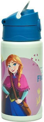 Gim Frozen Nature Kids Water Bottle Frozen Aluminium with Straw Blue 500ml