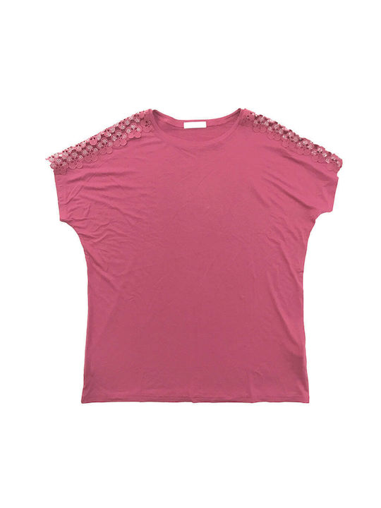 Ustyle Damen T-shirt Fuchsie